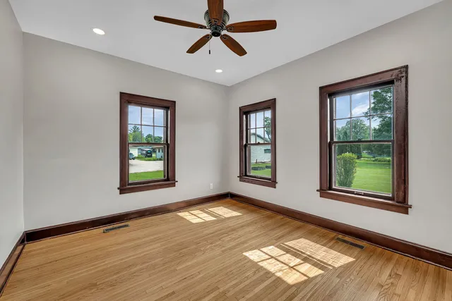 a view of an empty room and window
