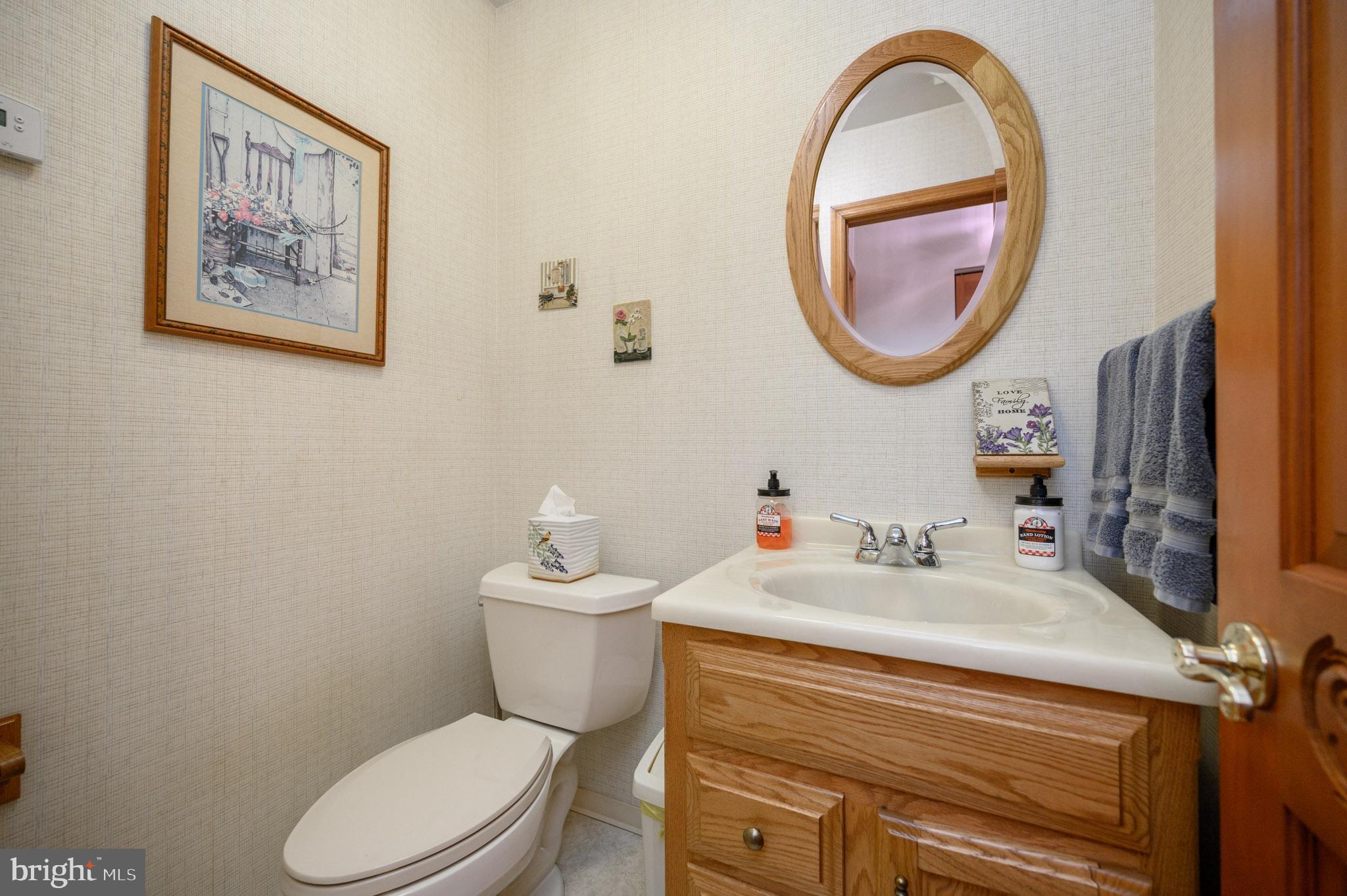 1404 Columbus Road Burlington, NJ 08016 - Photo 32 of 55 a bathroom with a toilet a sink and a mirror