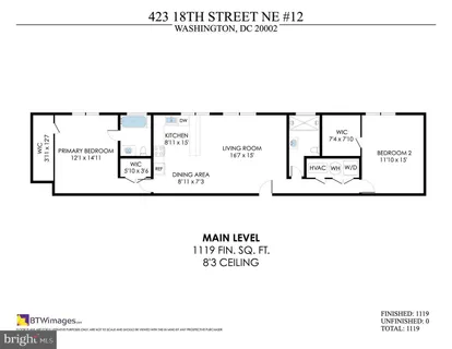 $450,000 | 423 18th Street Northeast, Unit 12, Washington, DC 20002