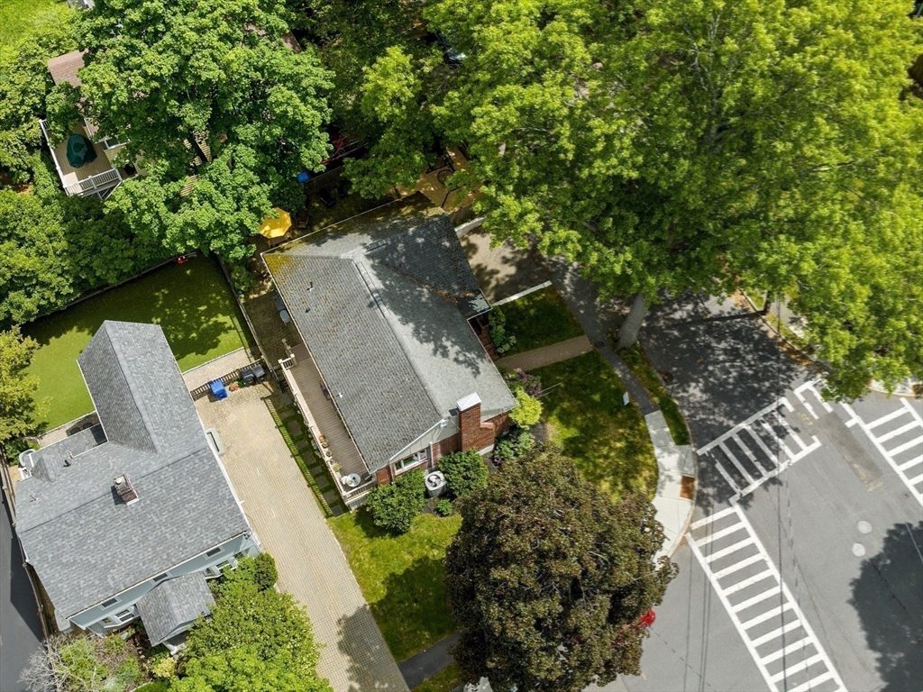 29 Payson Road Brookline, MA 02467 - Photo 27 of 28 an aerial view of a house with outdoor space