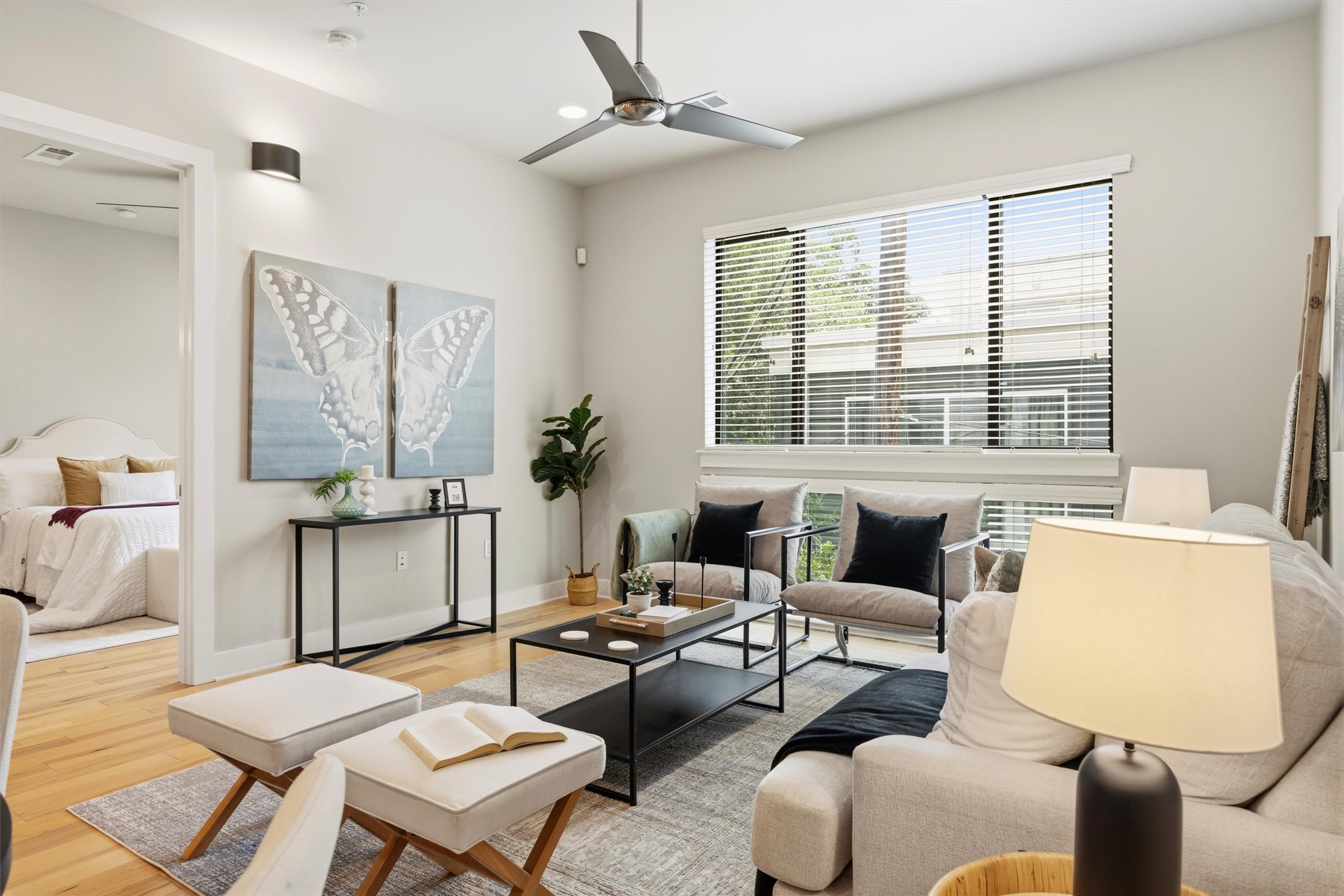 2314 Enfield Road, Unit 203 Austin, TX 78703 - Photo 15 of 37 Natural light pours in while maintaining a sense of privacy — the best of urban condo living.