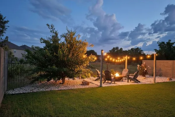 a view of outdoor space with seating area