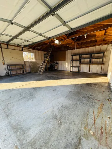 a view of a indoor garage