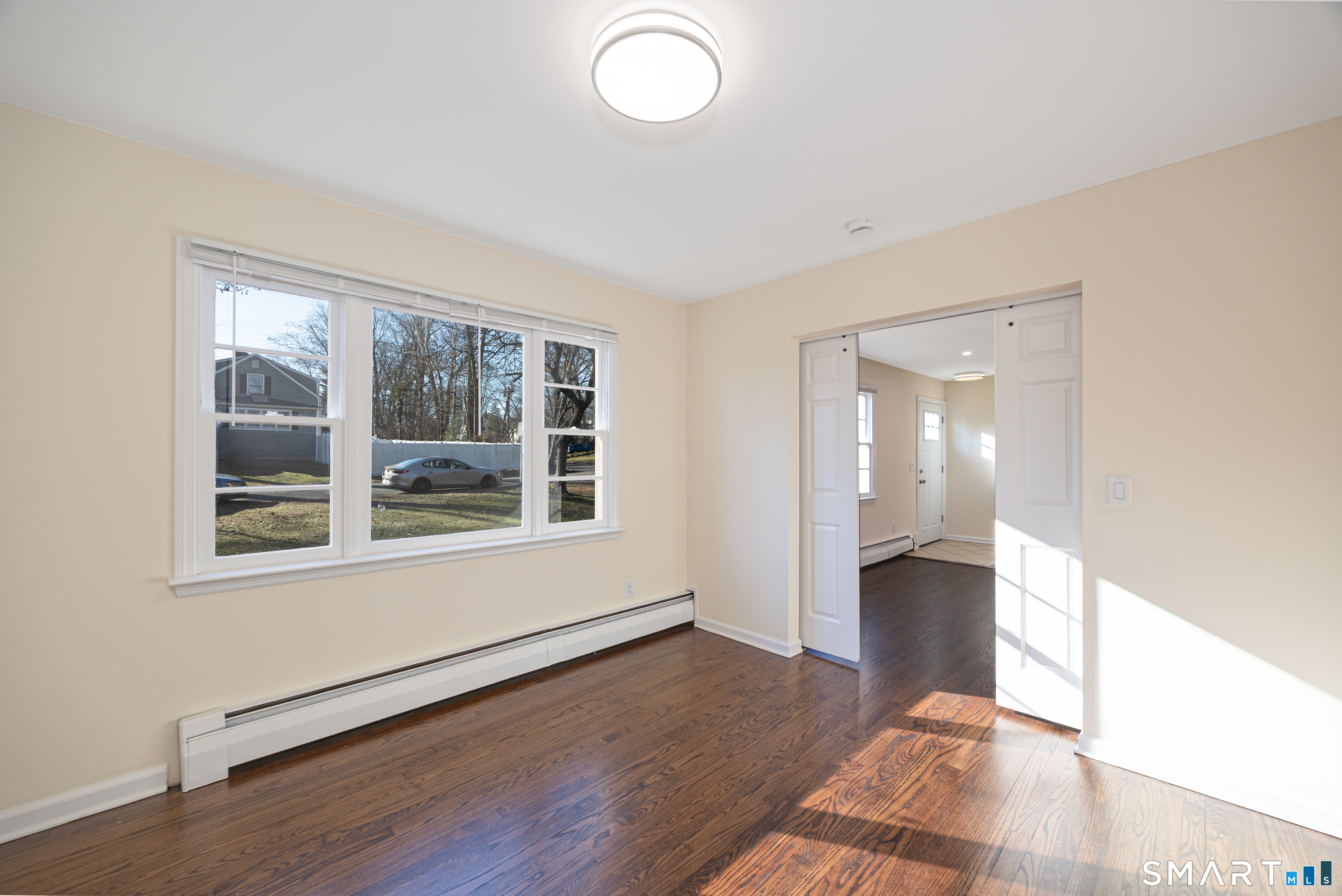 55 Glendale Road Stamford, CT 06905 - Photo 4 of 25 Barn doors open to den/office!