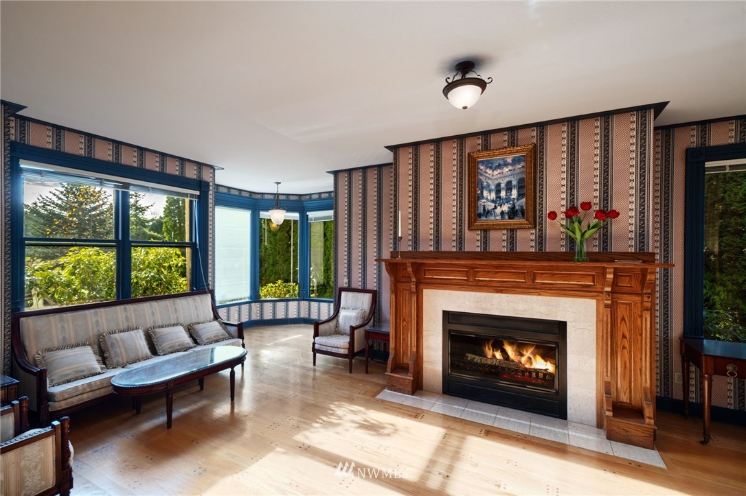 4566 Anderson Way Bellingham, WA 98226 - Photo 22 of 29 a living room with furniture and a fireplace