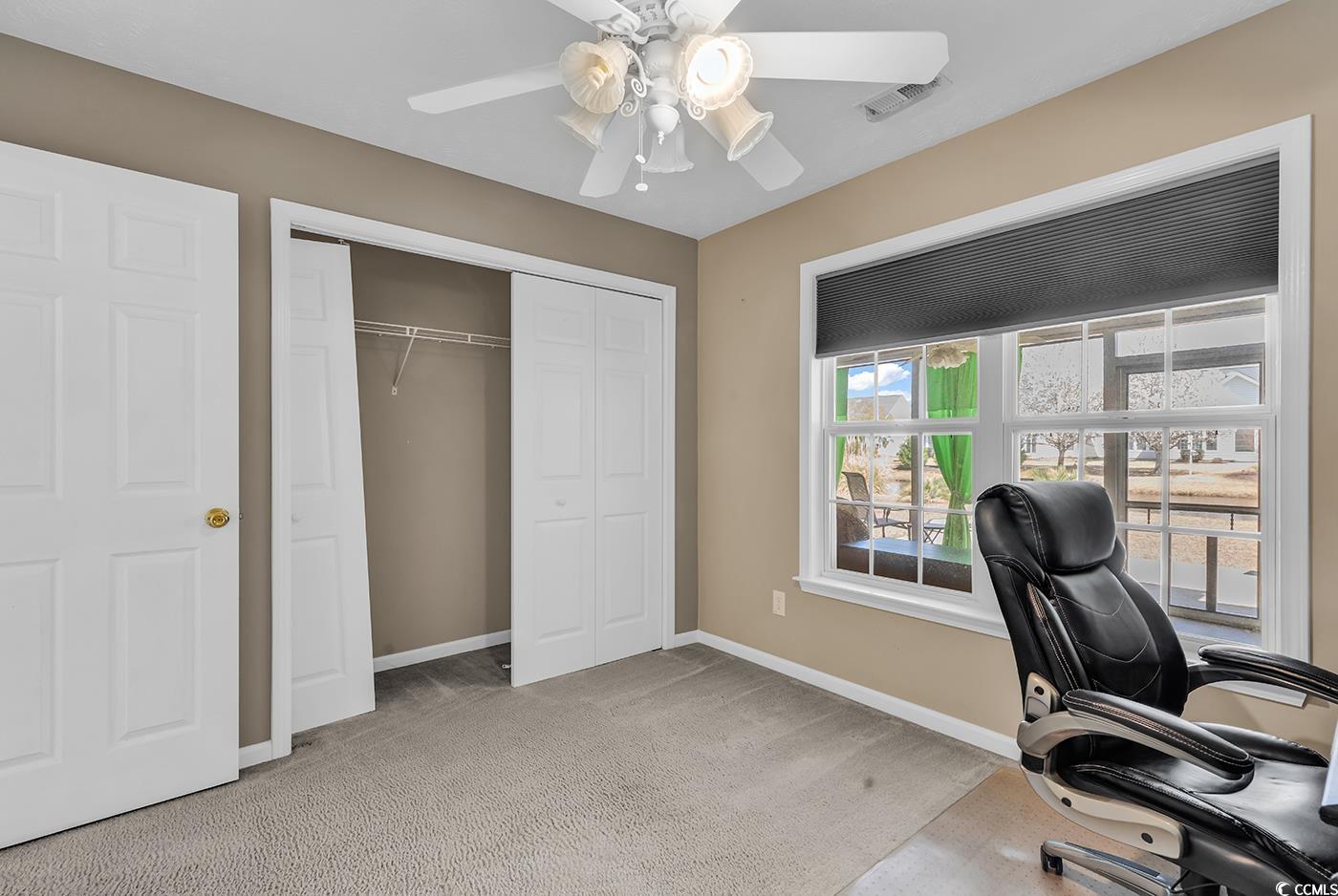 1336 Gailard Drive Conway, SC 29526 - Photo 21 of 39 Office area with visible vents, light carpet, base