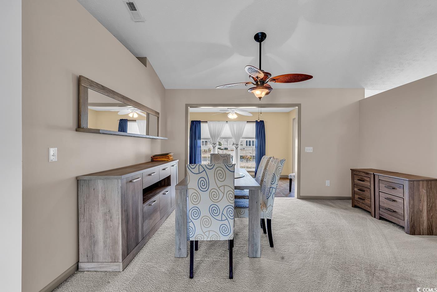 1336 Gailard Drive Conway, SC 29526 - Photo 6 of 39 Dining area with visible vents, light carpet, base