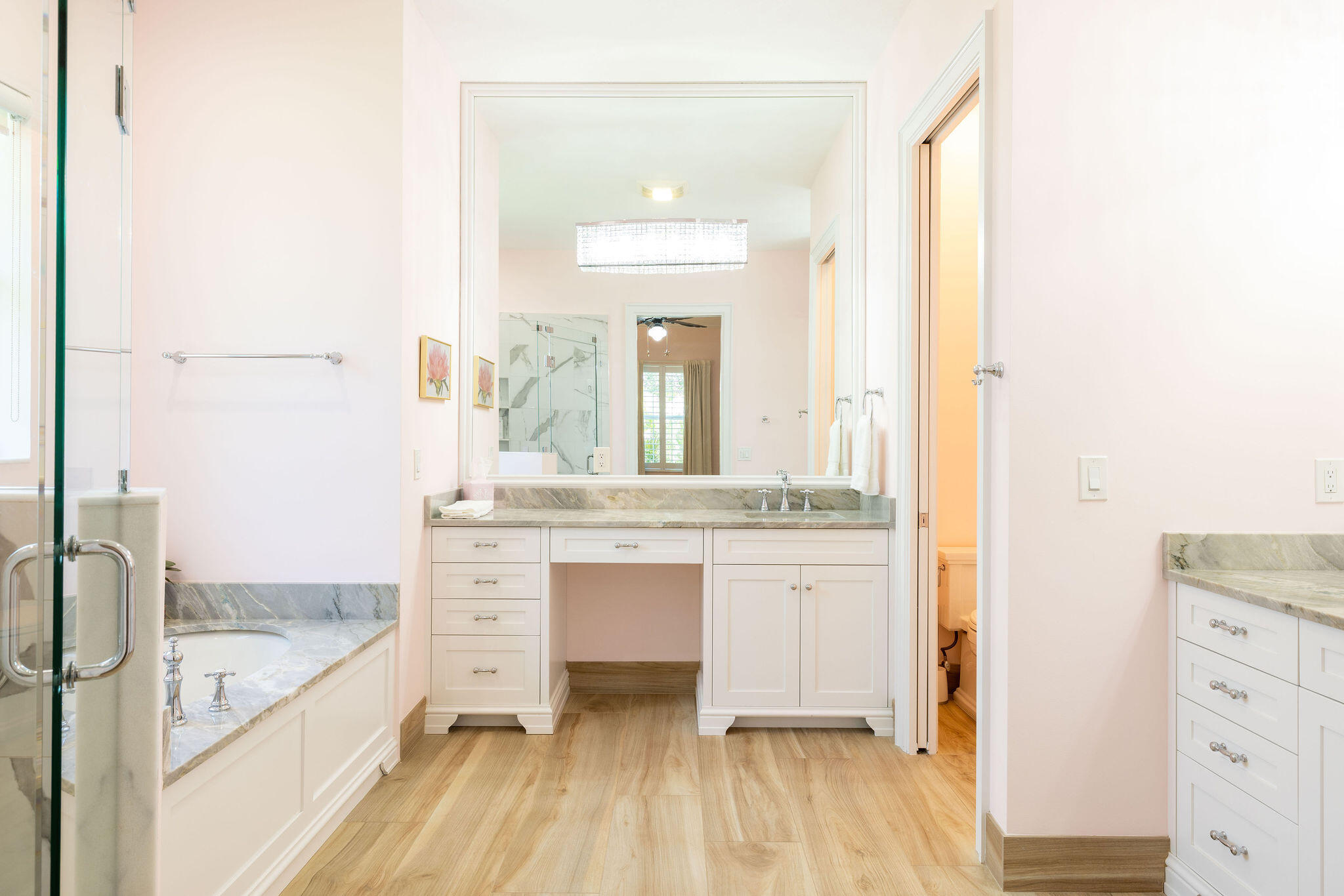 1037 Duval Street Jupiter, FL 33458 - Photo 20 of 47 a bathroom with a granite countertop sink mirror and a bathtub