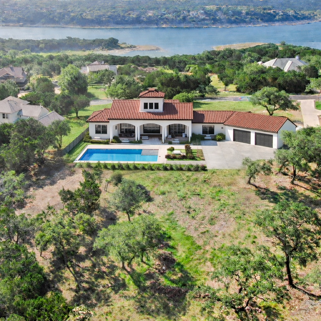 8200 Moon Rise Trail Jonestown, TX 78645 - Photo 2 of 14 an aerial view of a house with a big yard