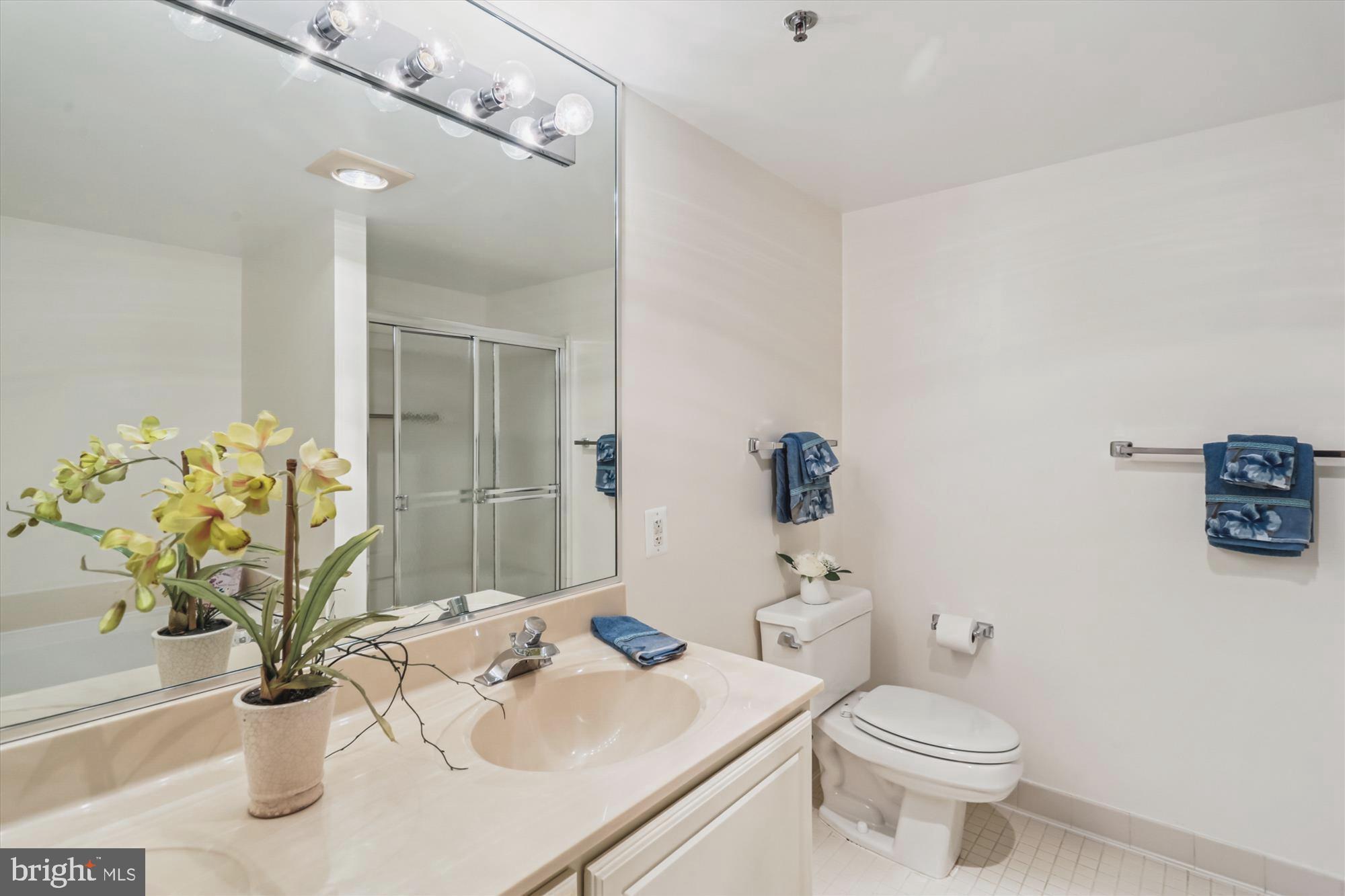 14801 Pennfield Circle, Unit 210 Silver Spring, MD 20906 - Photo 6 of 39 a bathroom with a sink a toilet and shower