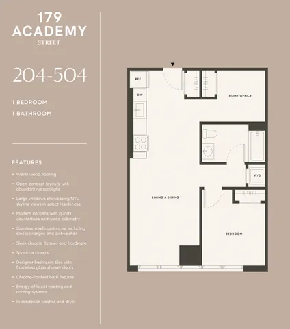 $2,358 | 179 Academy Street, Unit 204, Jersey City, NJ 07306