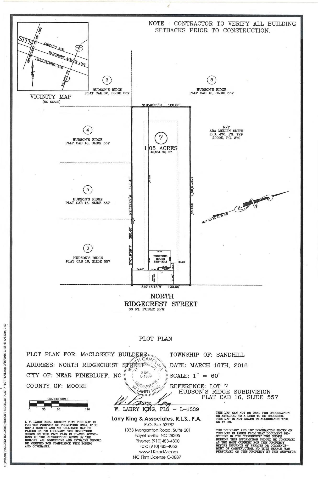 350 North Ridgecrest Street Pinebluff, NC 28373 - Photo 4 of 9 site plan