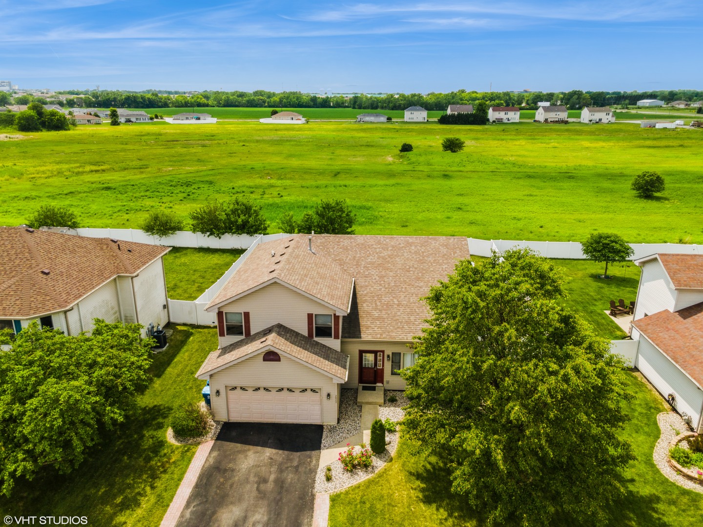 2033 Willow Brook Drive Bourbonnais, IL 60914 - Photo 19 of 24 an aerial view of a house with a yard swimming pool and outdoor seating