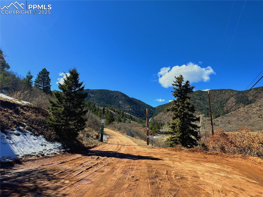 4405 Diamondback Drive Colorado Springs, CO 80921 - Photo 14 of 21 a view of a backyard of a house with a mountain