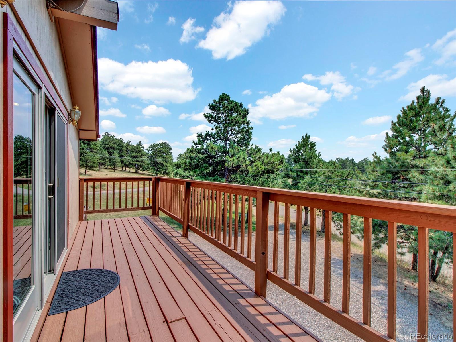 651 Lindsey Road Golden, CO 80401 - Photo 15 of 40 a balcony with wooden floor and fence