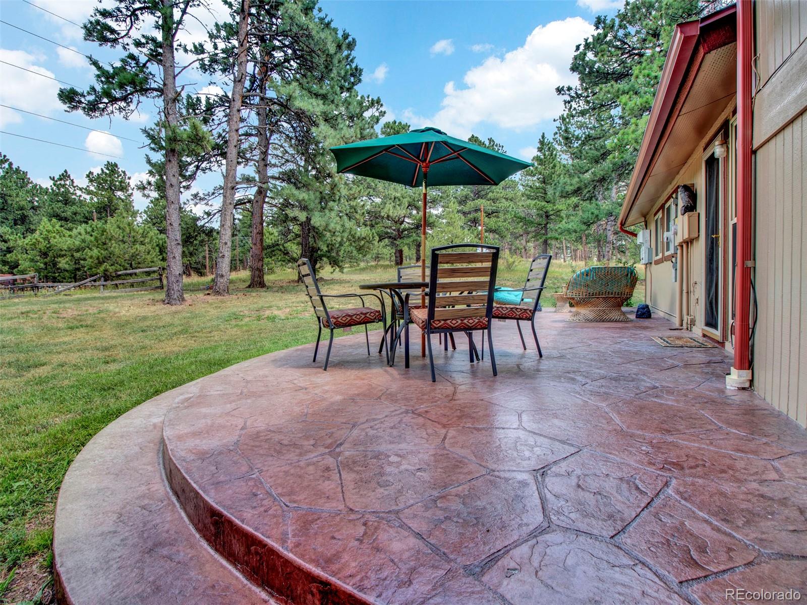 651 Lindsey Road Golden, CO 80401 - Photo 33 of 40 a view of a backyard with sitting area and furniture