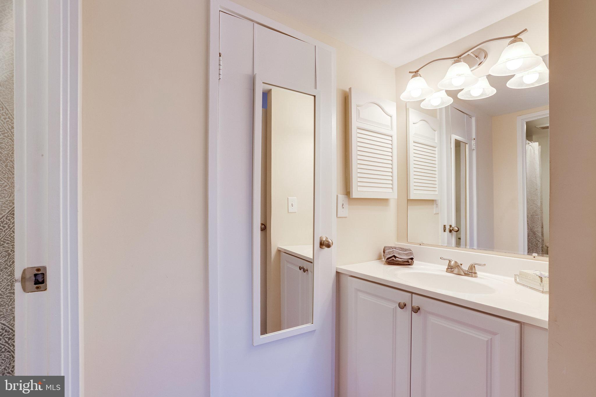 2212 Springwood Drive, Unit 206 Reston, VA 20191 - Photo 26 of 46 a bathroom with a double vanity sink and a mirror