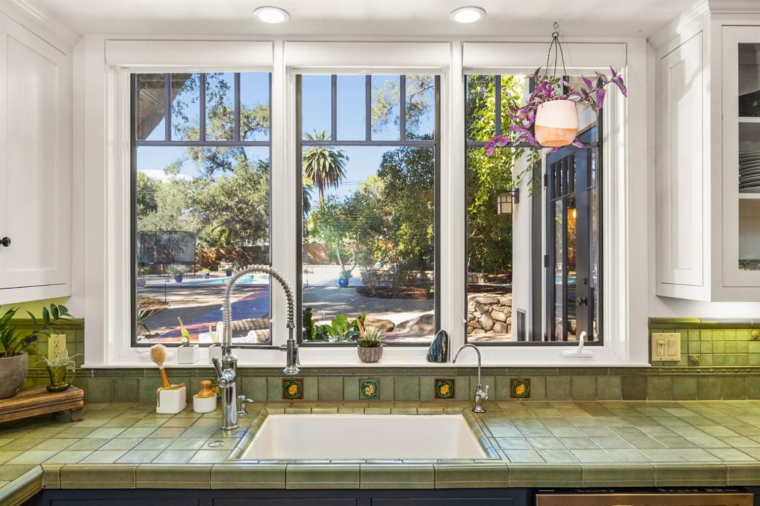 810 El Toro Road Ojai, CA 93023 - Photo 13 of 50 a view of swimming pool with a dining table and chairs