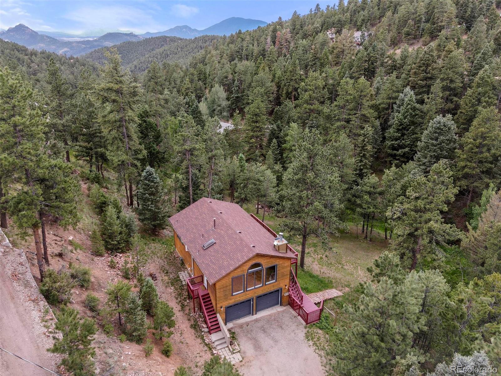 13519 Elsie Road Conifer, CO 80433 - Photo 24 of 31 an aerial view of a house with a yard