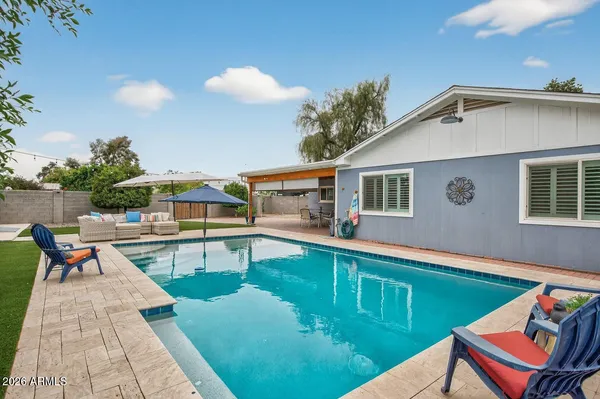 a view of a city with mountain