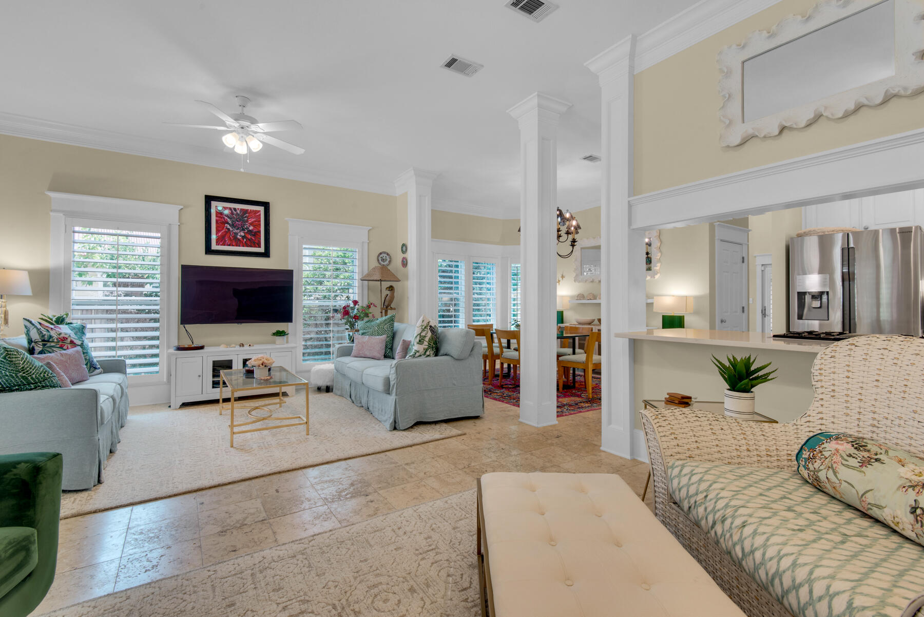 61 Rue Caribe Miramar Beach, FL 32550 - Photo 11 of 69 a living room with furniture and a flat screen tv