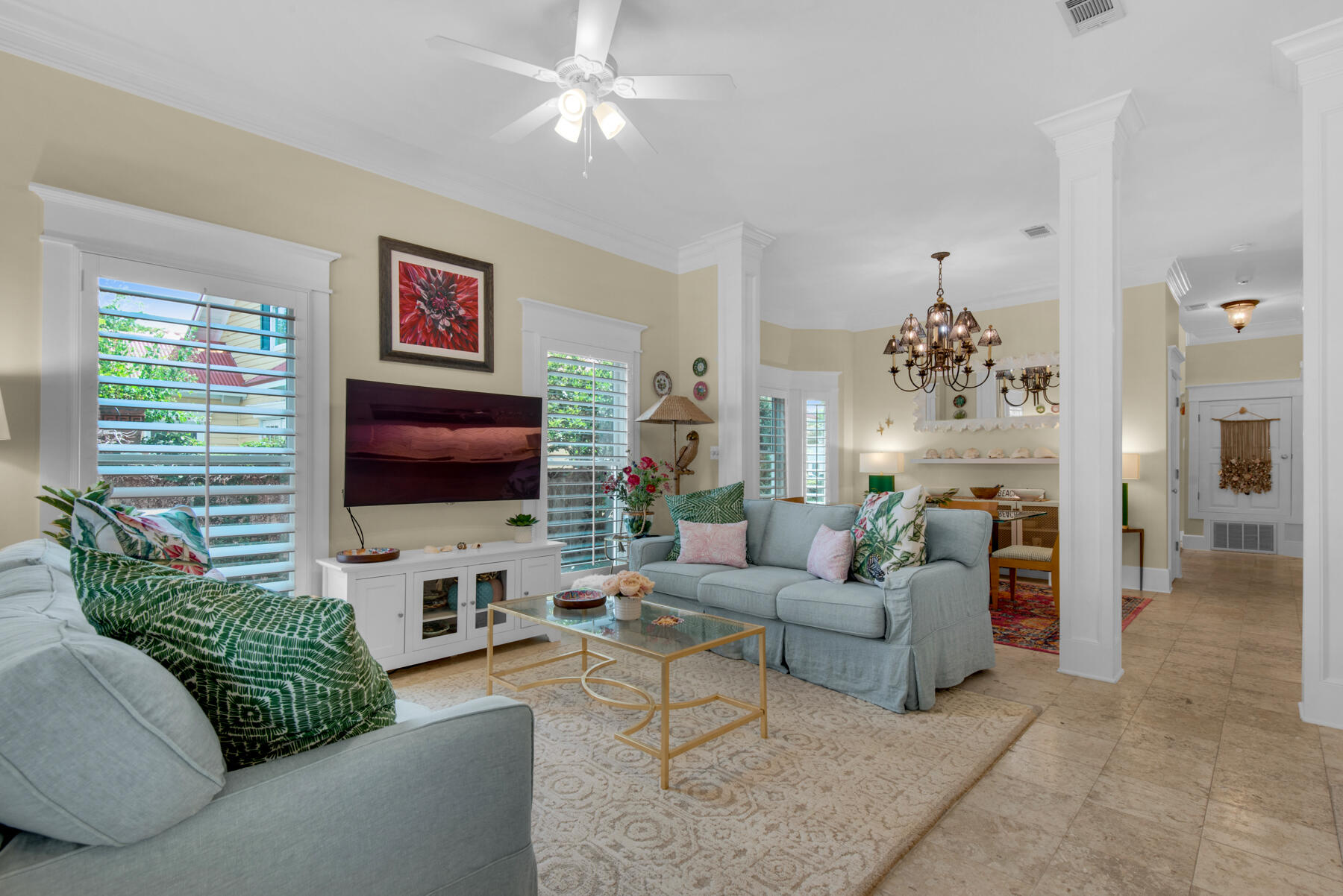 61 Rue Caribe Miramar Beach, FL 32550 - Photo 12 of 69 a living room with furniture and a flat screen tv