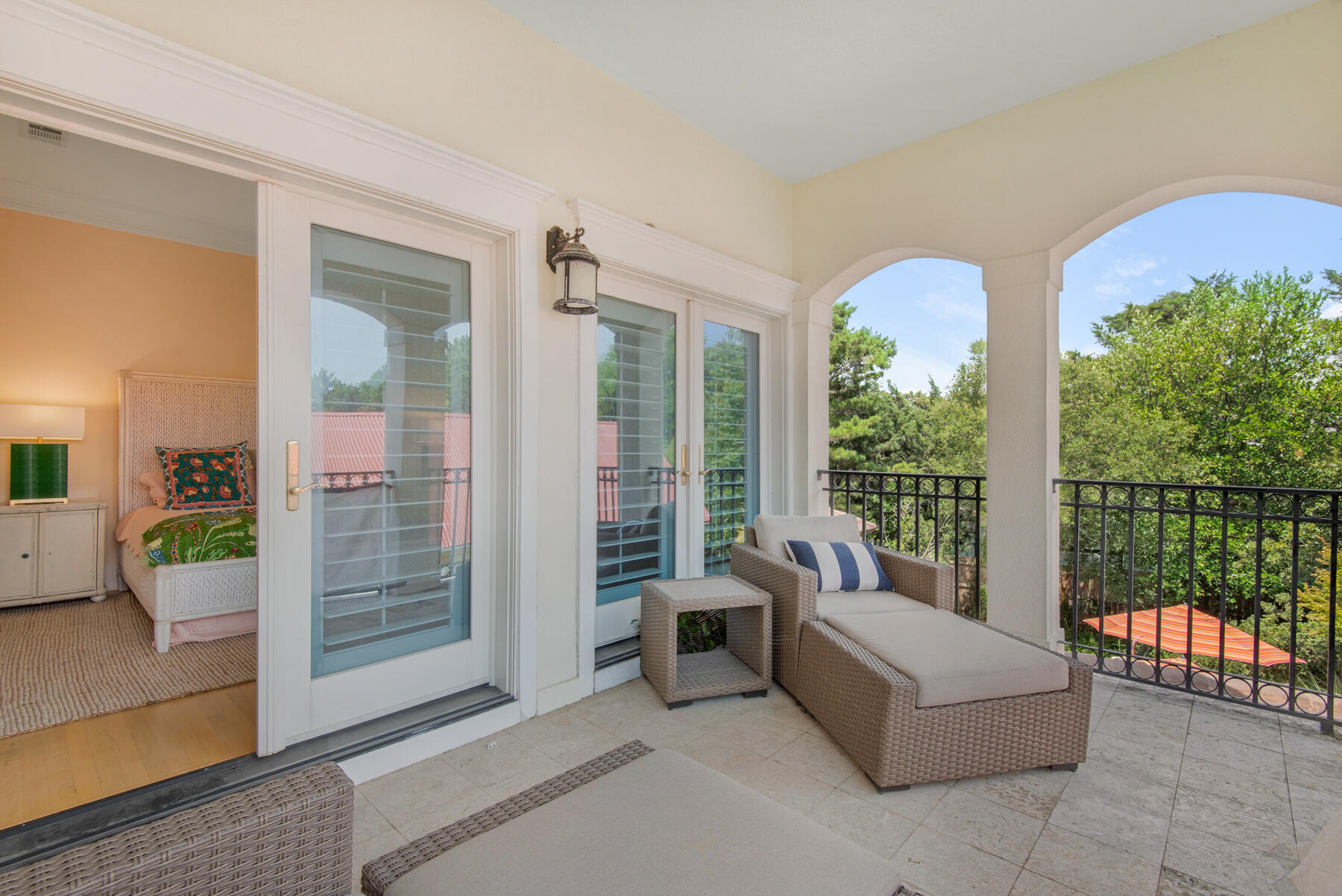 61 Rue Caribe Miramar Beach, FL 32550 - Photo 28 of 69 a living room with furniture and a floor to ceiling window