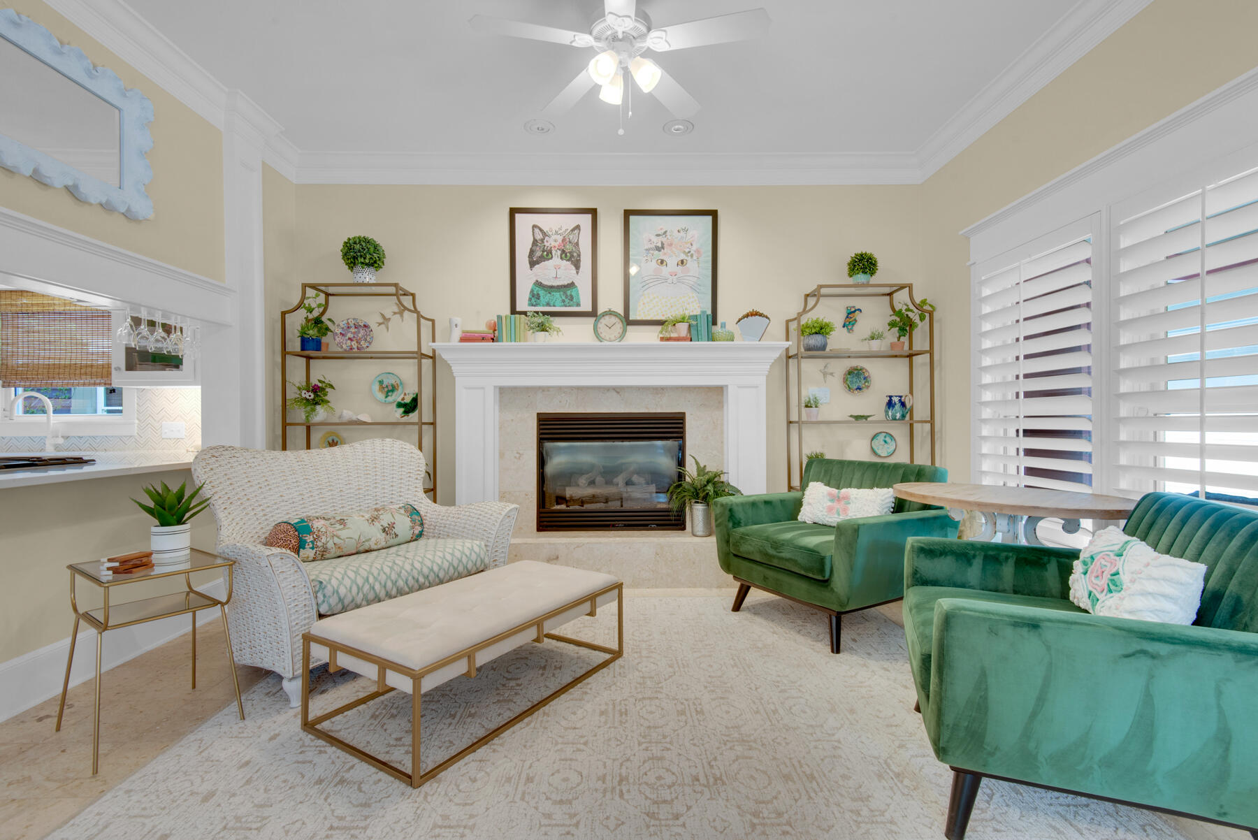 61 Rue Caribe Miramar Beach, FL 32550 - Photo 10 of 69 a living room with furniture and a fireplace