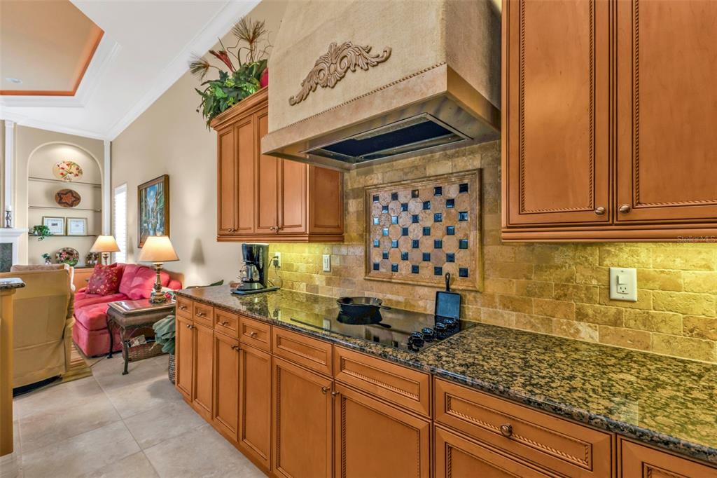 5021 Sable Key Circle Punta Gorda, FL 33955 - Photo 26 of 77 a kitchen with stainless steel appliances granite countertop a sink dishwasher cabinets and couches with wooden floor