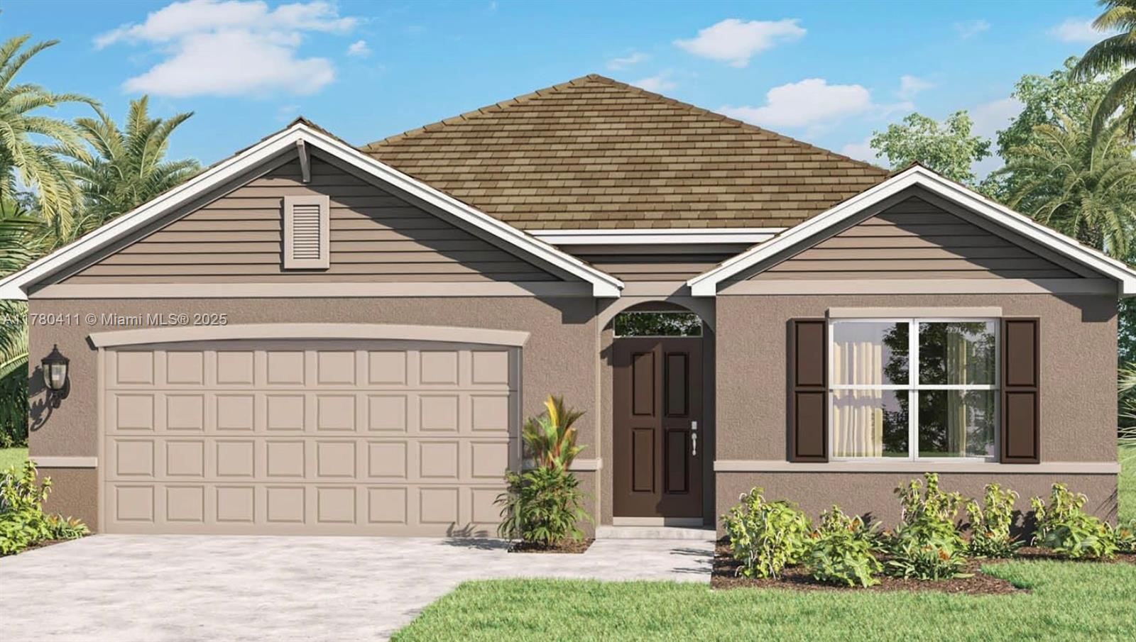 3743 Southwest Port St Lucie Boulevard Port St. Lucie, FL 34953 - Photo 1 of 22 a front view of a house with garden