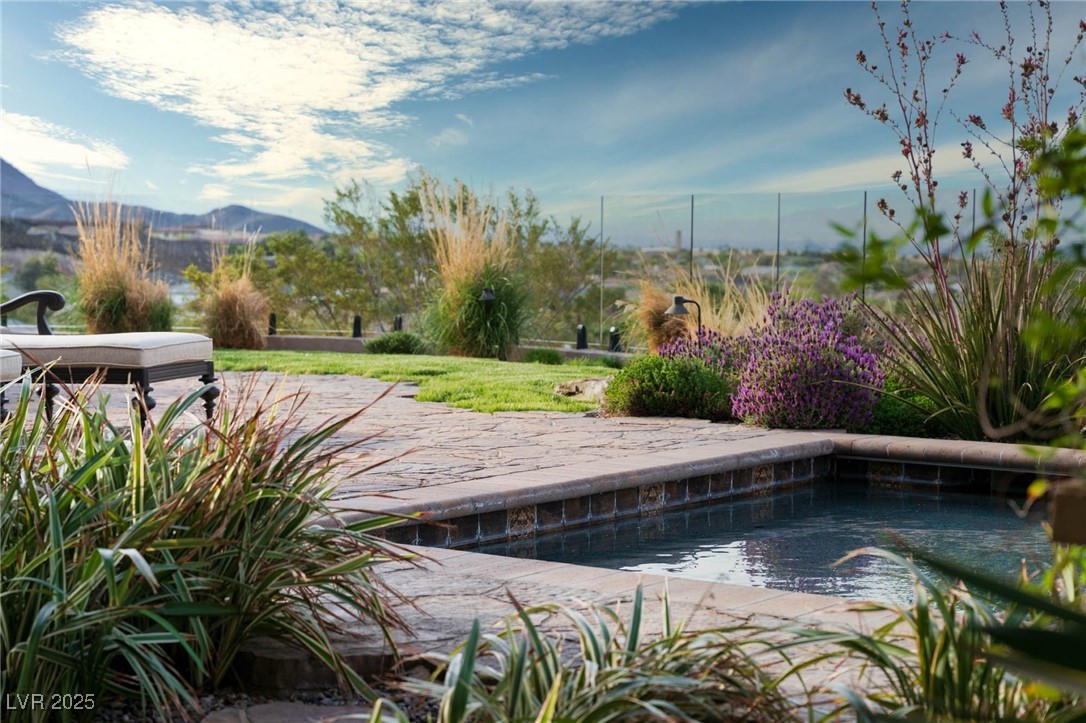 1123 Christian Road Henderson, NV 89002 - Photo 14 of 83 View of pool featuring a mountain view and glass fence