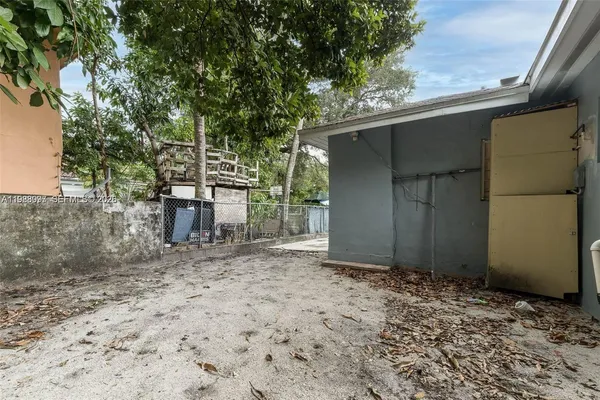 a backyard of a house