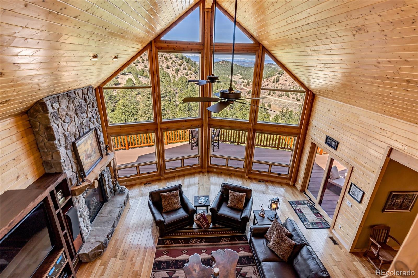 400 Ridge Road Westcliffe, CO 81252 - Photo 17 of 37 a view of an chairs and table in the balcony