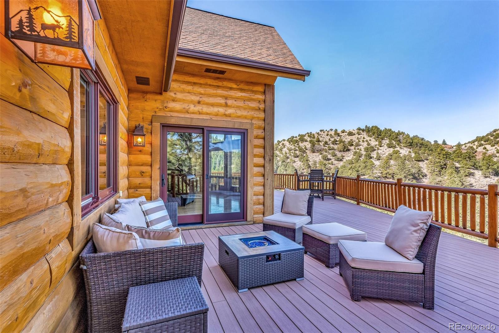 400 Ridge Road Westcliffe, CO 81252 - Photo 31 of 37 a balcony with furniture and wooden floor