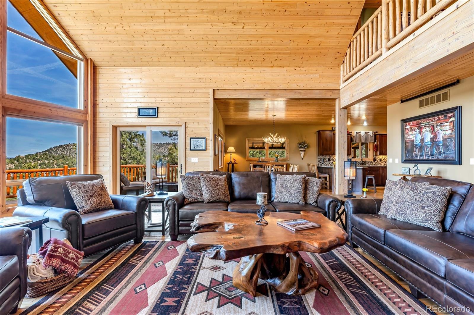 400 Ridge Road Westcliffe, CO 81252 - Photo 6 of 37 a living room with furniture next to a large window