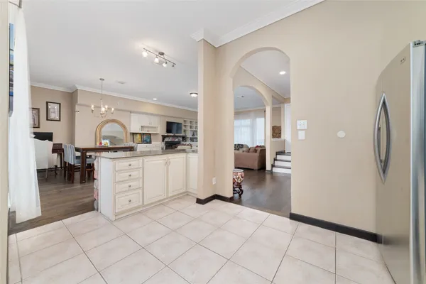 a view of living room with furniture and flat screen tv
