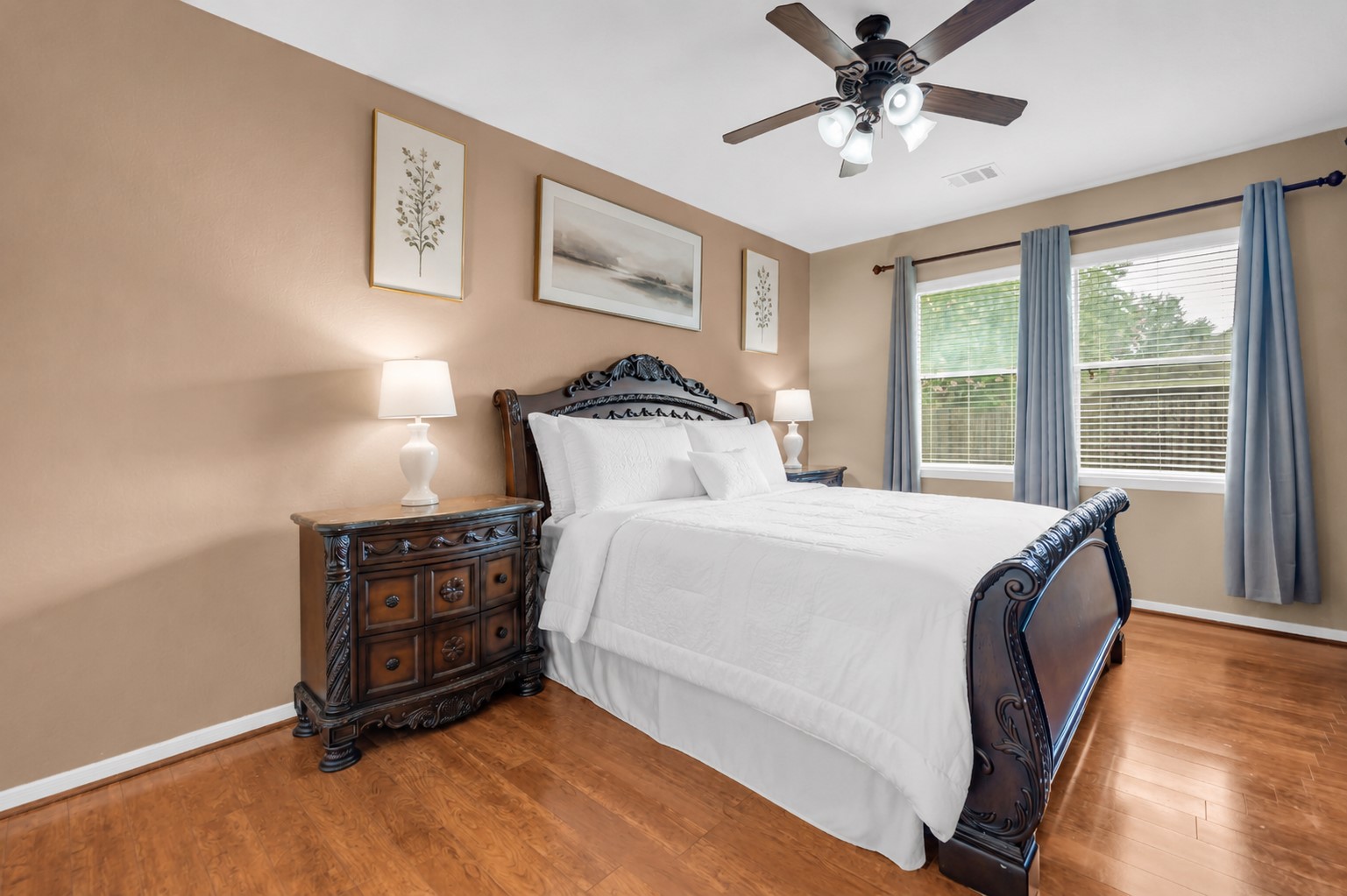 5406 Quarry Ridge Road Richmond, TX 77407 - Photo 19 of 36 Spacious primary bedroom featuring generous wall space for flexible furniture placement, abundant natural light, and a peaceful layout designed for everyday comfort and relaxation.