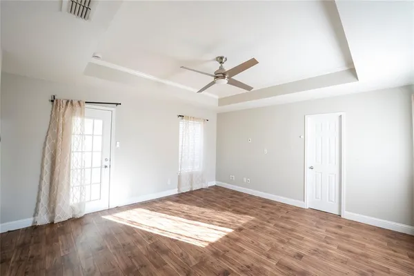 a view of a livingroom with a window