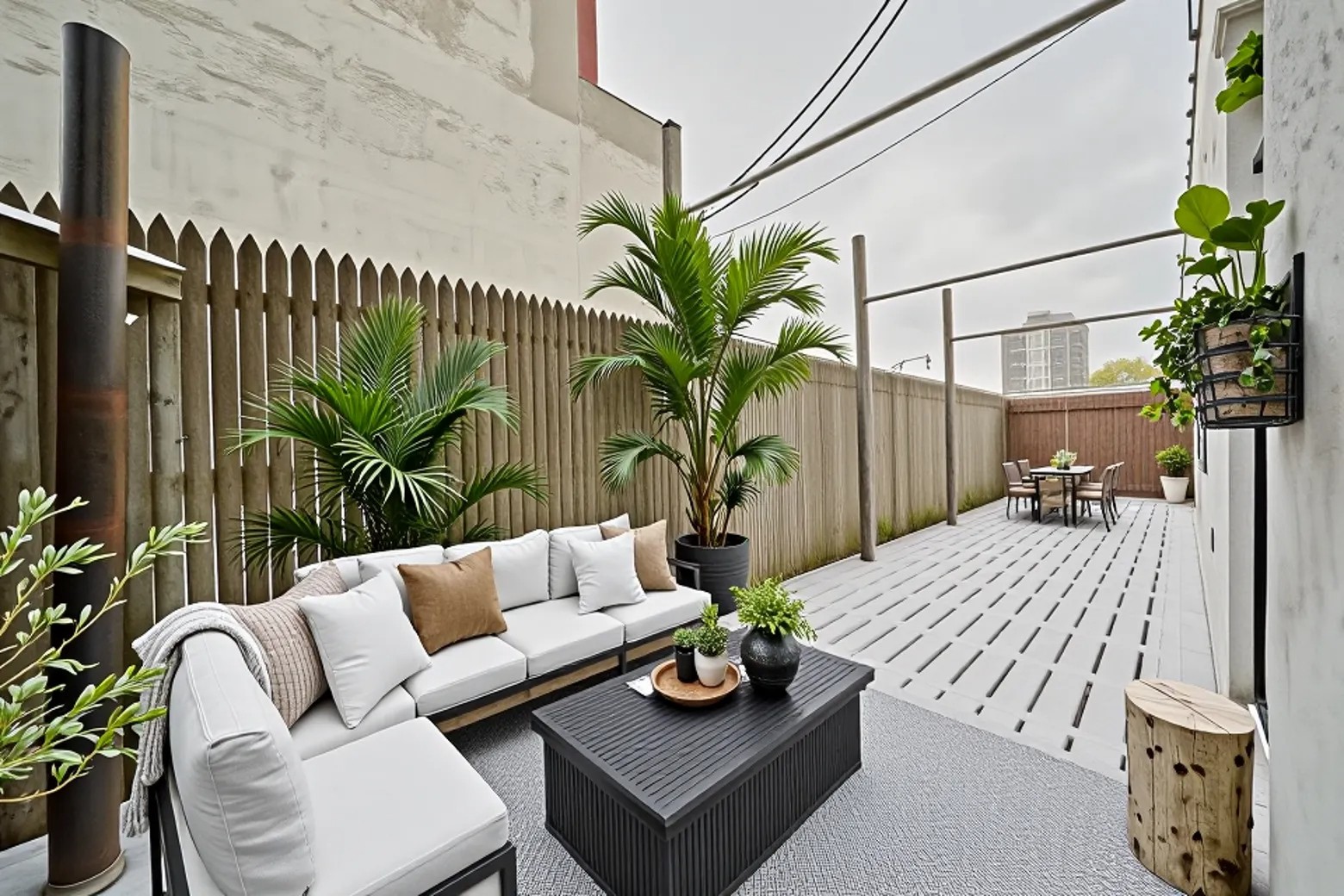 a outdoor living with furniture