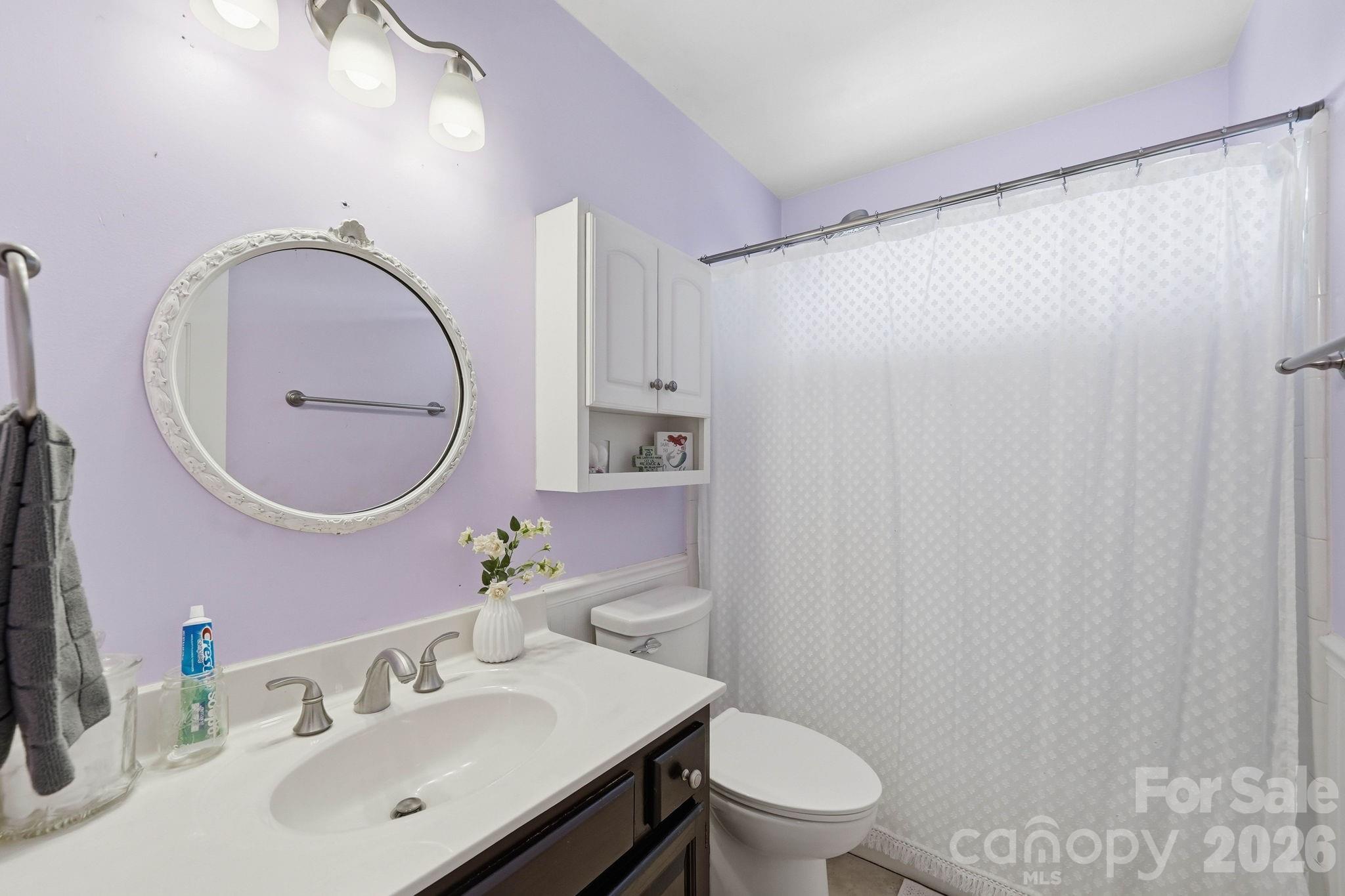242 Windsor Forest Circle Fletcher, NC 28732 - Photo 33 of 43 a bathroom with a sink mirror and toilet