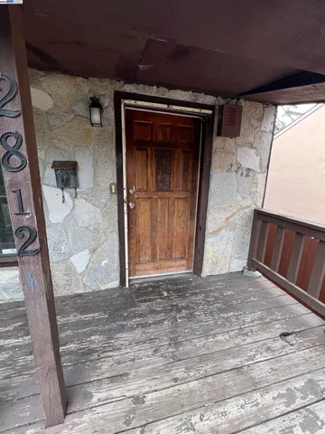 a view of front door