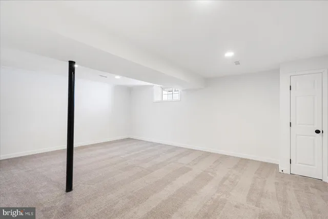 an empty room with a natural light