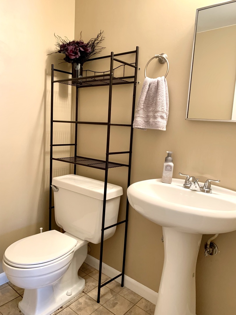 2231 Flower Court, Unit 2231 Schaumburg, IL 60107 - Photo 8 of 24 a bathroom with a sink toilet and a mirror