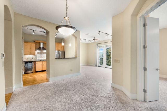 a view of a kitchen and a window