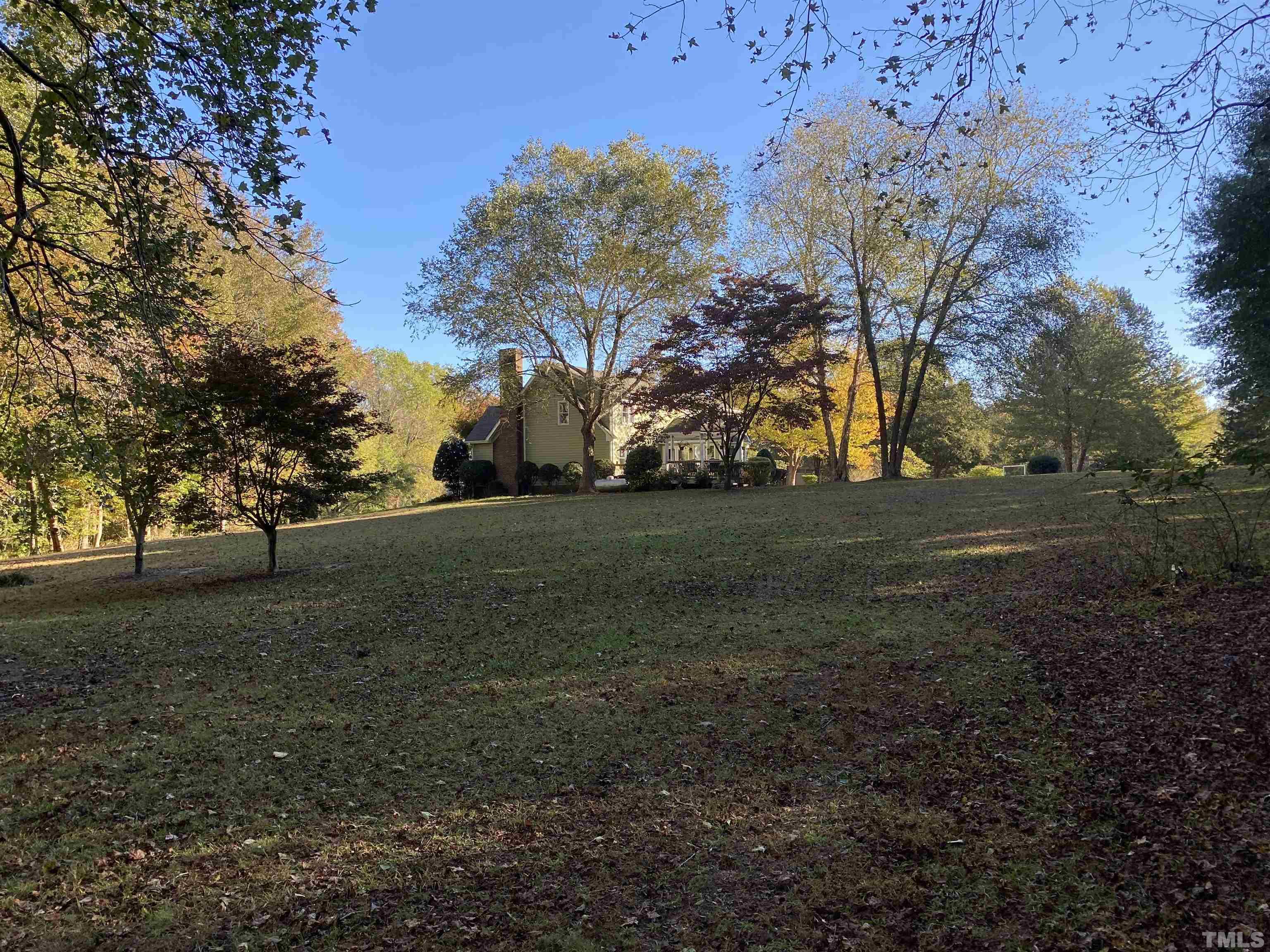924 Windrow Lane Raleigh, NC 27603 - Photo 4 of 26 a view of dirt yard with large trees