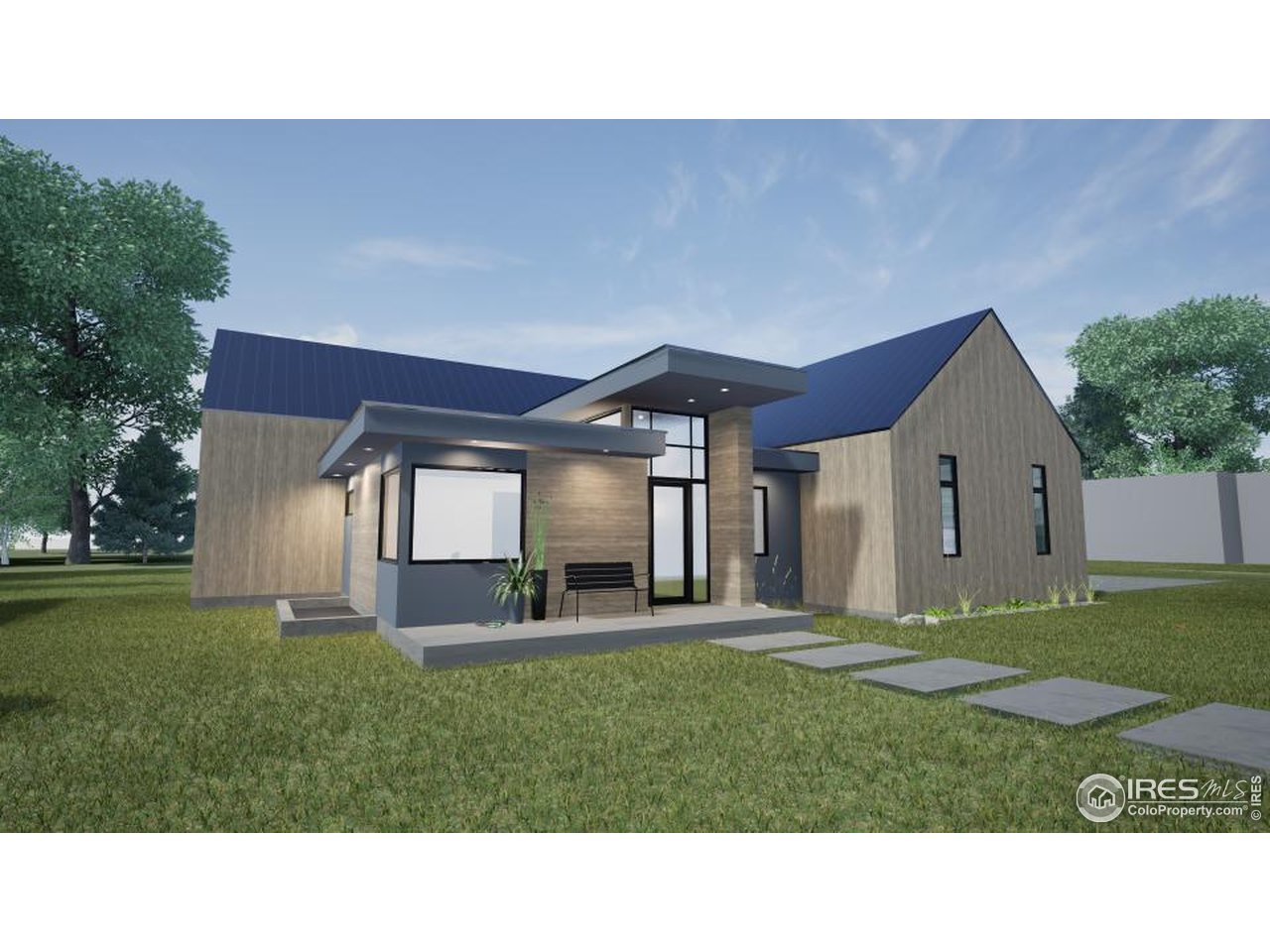 6838 Harvest Road Boulder, CO 80301 - Photo 2 of 4 a black and white photo of a house in a big yard with large tree