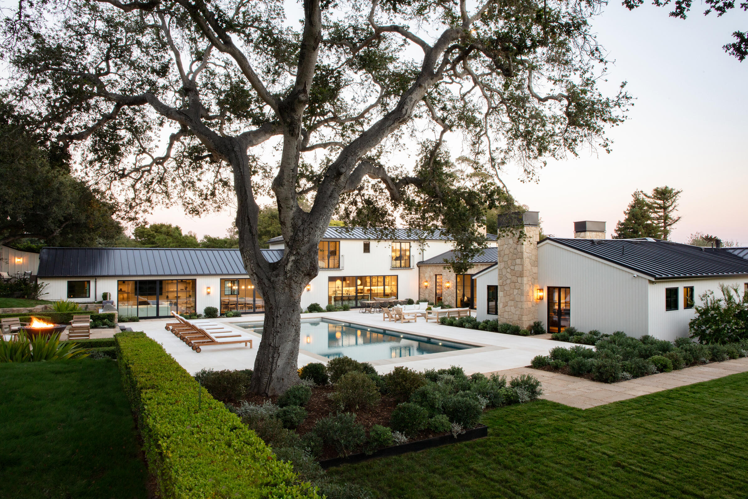 595 Picacho Lane Montecito, CA 93108 - Photo 22 of 41 22. Back Exterior Twilight