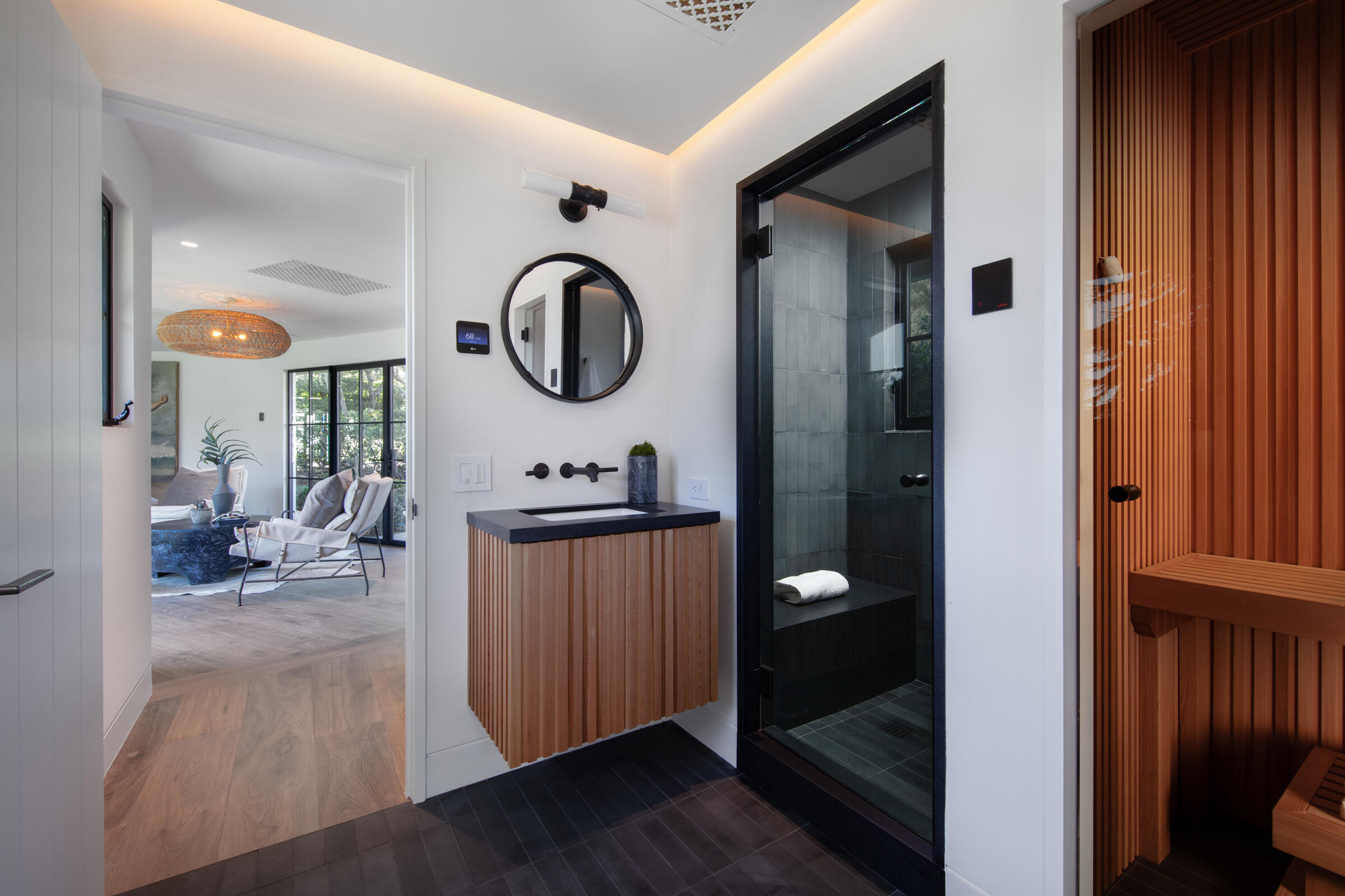 595 Picacho Lane Montecito, CA 93108 - Photo 30 of 41 30. Wellness Pavilion Bathroom_Sauna