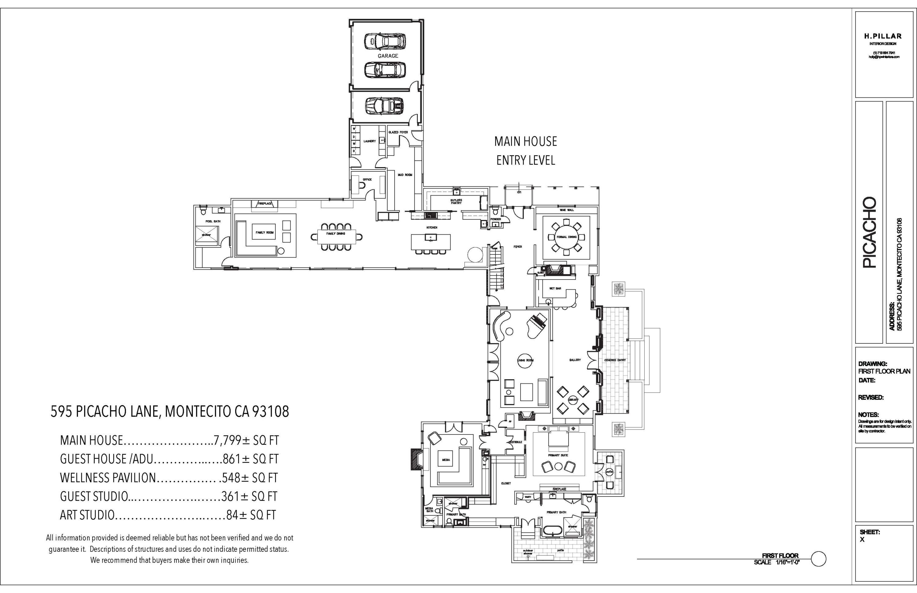 595 Picacho Lane Montecito, CA 93108 - Photo 36 of 41 595 Picacho plans