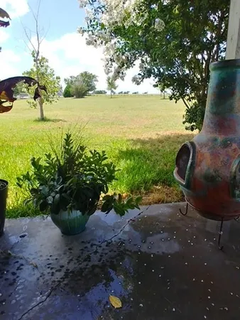 a view of an outdoor space with a lake view
